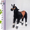 (EN71&SGS&HI&CE)~(Pass!!)~Soft inflatable walking animal Black horse animal scooters in mall \Walking animal toy horse
